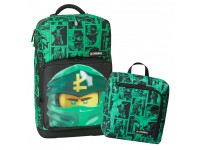 Рюкзак LEGO Optimo NINJAGO,  зелёный с сумкой