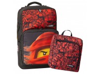 Рюкзак  LEGO Optimo NINJAGO, красный с сумкой