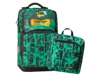 Рюкзак LEGO MAXI NINJAGO, зелёный с сумкой